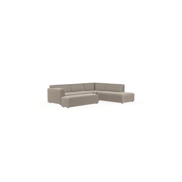 Bank Sep Corduroy 1221 Mink - Hoek Ottomane Rechts - {{ product.type }} - Kas20