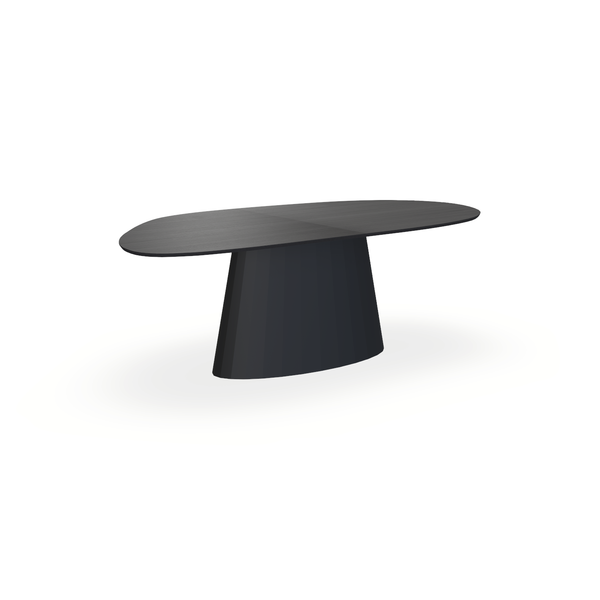 Eettafel Eiken Fineer Zwart - Organisch A - Sjors Onderstel Mat Zwart - {{ product.type }} - Kas20