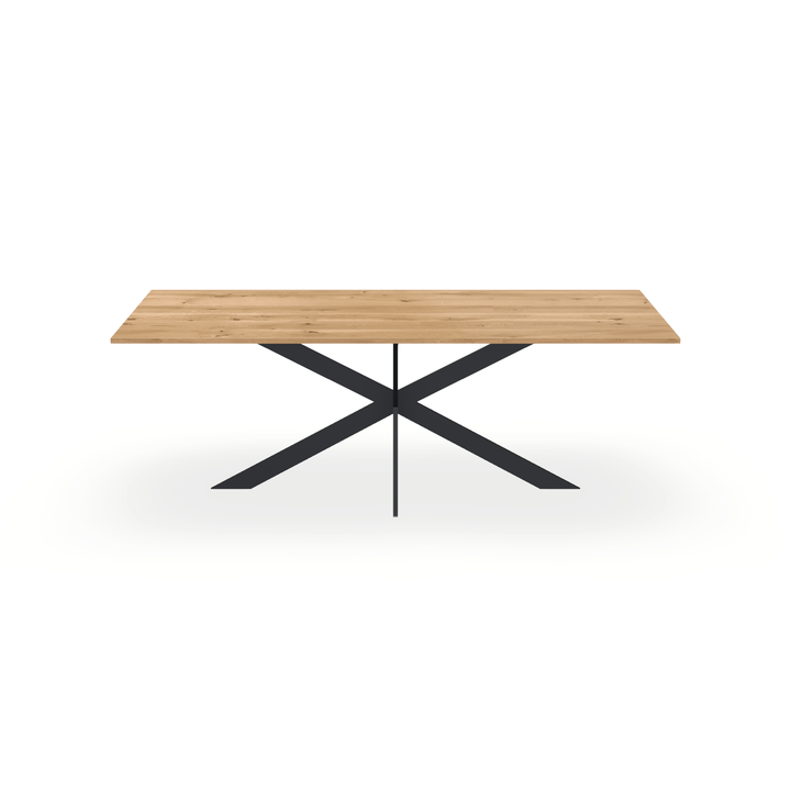Eettafel Eiken Maurra - Recht - Matrix Ultra Onderstel Mat Zwart - {{ product.type }} - Kas20