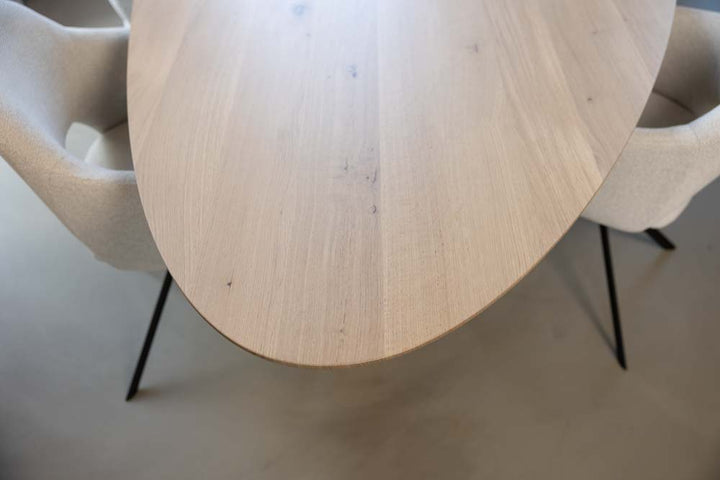 Eiken massief eettafel Naturel - Kiezel B - Columbus naturel - {{ product.type }} - Kas20