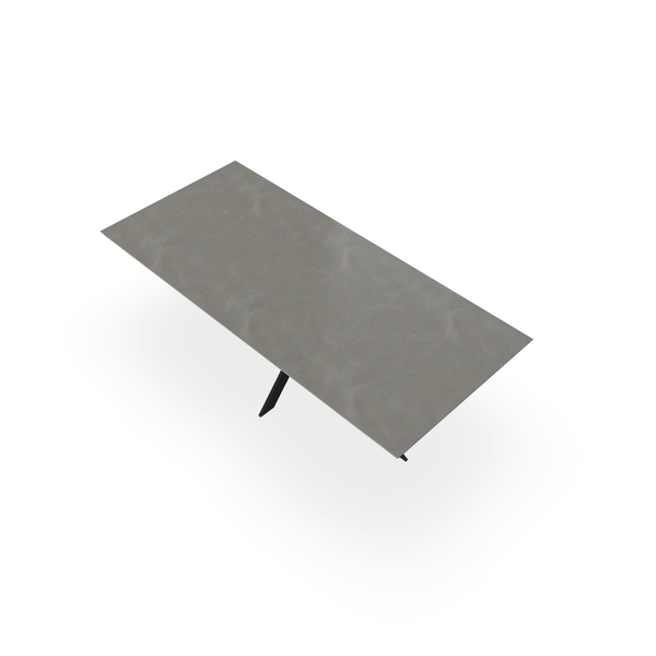 Eettafel Beton Concrete Grey - Recht - Matrix Ultra Onderstel Mat Zwart - {{ product.type }} - Kas20