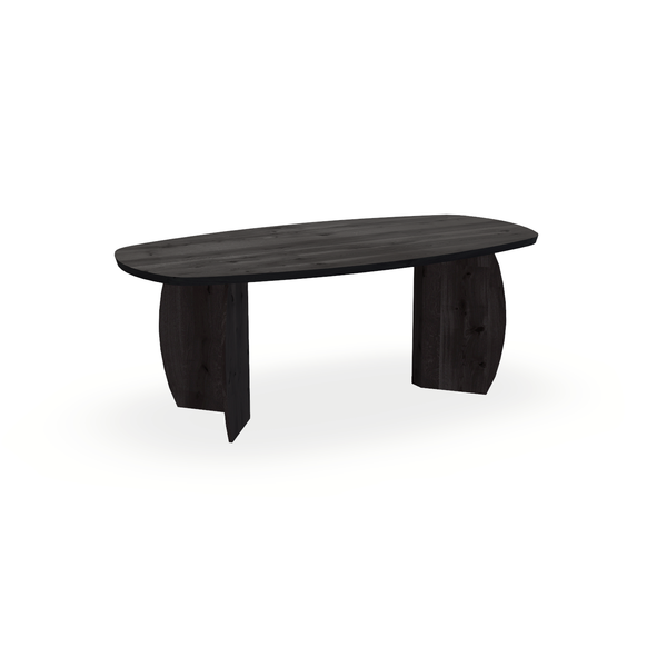 Eettafel Eiken Black Smoke In - Ovaal Deens - Maan Buiten - {{ product.type }} - Kas20