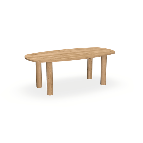 Eettafel Eiken Maurra - Ovaal Deens - Columbus - {{ product.type }} - Kas20