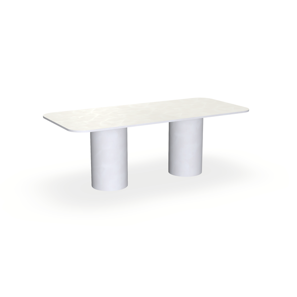 Eettafel Beton Beige - Recht Radius - Columbus Duo - {{ product.type }} - Kas20