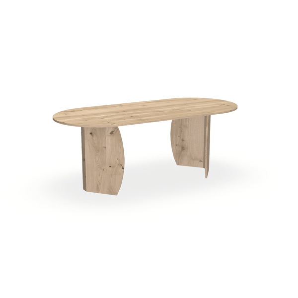 Eettafel Eiken Liqurien - Ovaal Plat - Maan Binnen - {{ product.type }} - Kas20