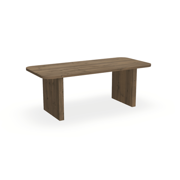 Eettafel Eiken Chocolate - Recht Radius - Blok - {{ product.type }} - Kas20