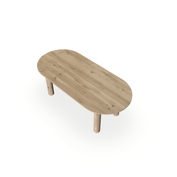 Eettafel Eiken Naturel - Ovaal Plat - Columbus - {{ product.type }} - Kas20