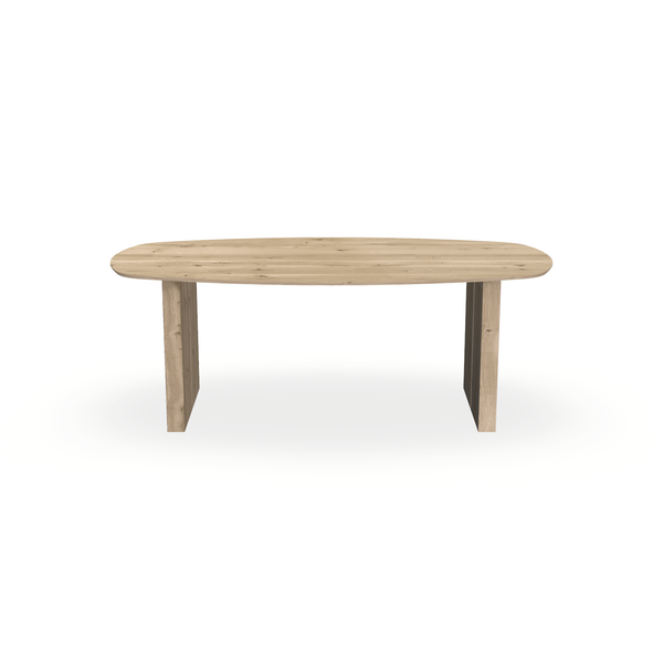 Eettafel Eiken Naturel - Ovaal Deens - Blok - {{ product.type }} - Kas20