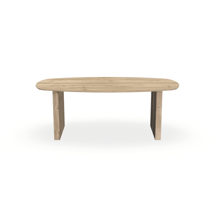 Eettafel Eiken Naturel - Ovaal Deens - Blok - {{ product.type }} - Kas20