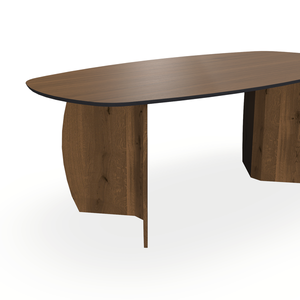 Eettafel Eiken Fineer Toscane 2 - Ovaal Deens - Maan Buiten Eiken Toscane 2 - {{ product.type }} - Kas20