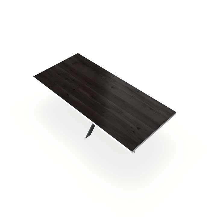 Eettafel Eiken Black Smoke In - Recht - Matrix Ultra Onderstel Mat Antraciet - {{ product.type }} - Kas20