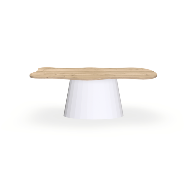 Eettafel Eiken Liqurien - Wolk - Sjors Onderstel Mat Wit - {{ product.type }} - Kas20