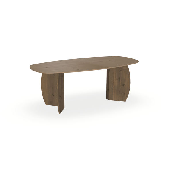 Eettafel Eiken Fineer Noesten Chocolate - Ovaal Deens - Maan Buiten Eiken Chocolate - {{ product.type }} - Kas20