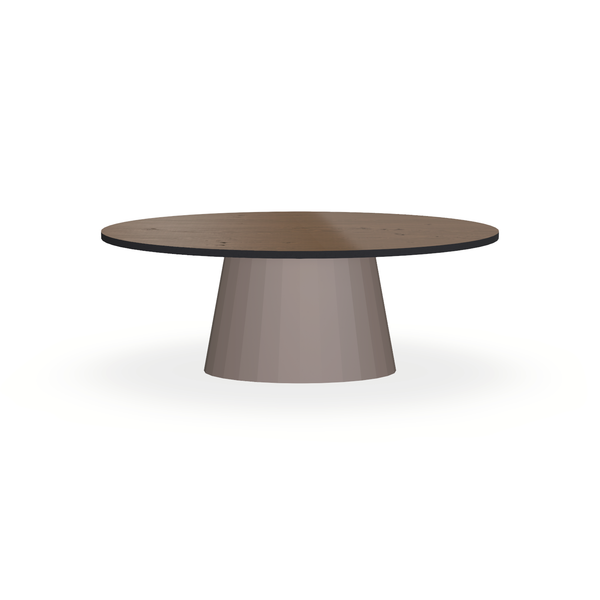 Eettafel Eiken Fineer Noesten Toscane 2 - Ovaal - Sjors Onderstel Mat Lichtbruin - {{ product.type }} - Kas20