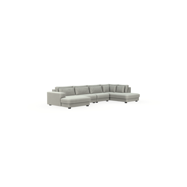 Bank Micha Pleat 1 - 3 Zit Chaise Divan Links - {{ product.type }} - Kas20