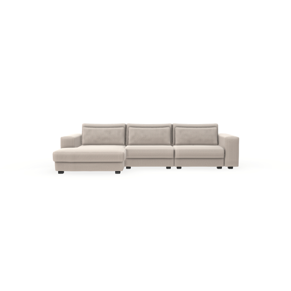 Bank Micha Corduroy 1235 Ivory - 3 Zit Divan Links - {{ product.type }} - Kas20