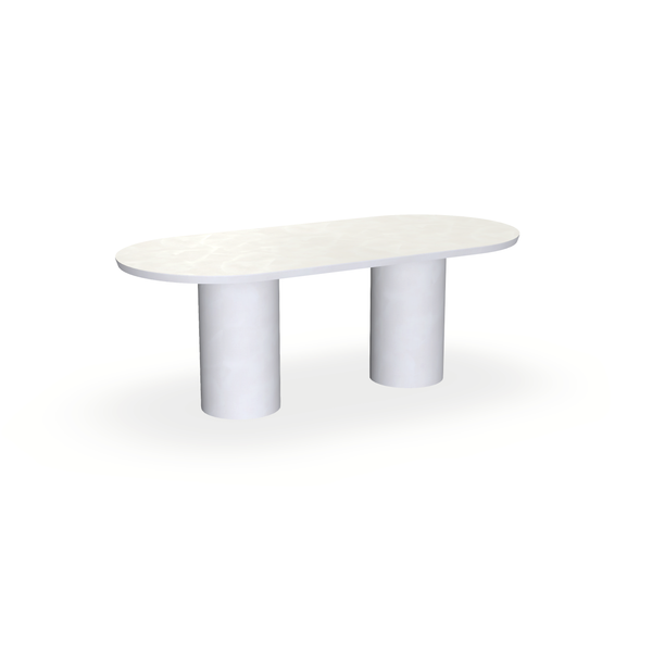 Eettafel Beton Beige - Ovaal Plat - Columbus Duo - {{ product.type }} - Kas20