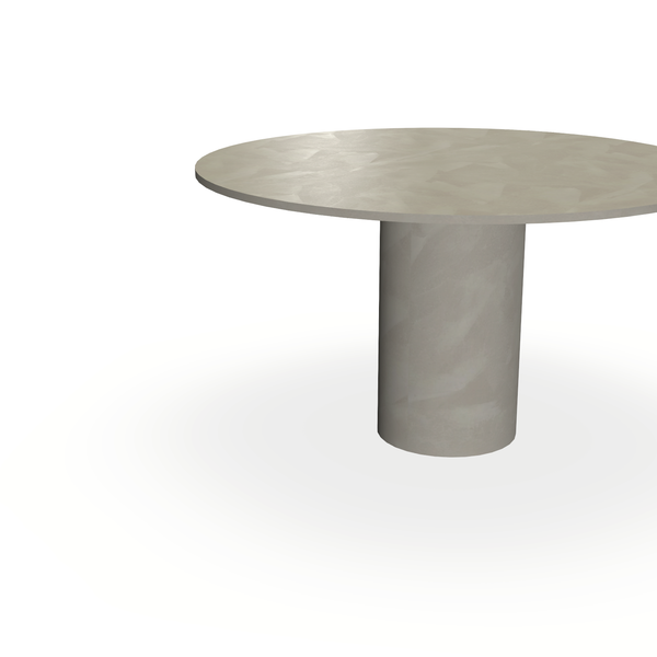 Eettafel Beton Leather Taupe - Rond - Columbus D40 - {{ product.type }} - Kas20