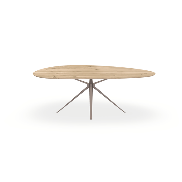 Eettafel Eiken Liqurien - Kiezel B - Anna Onderstel Mat Lichtbruin - {{ product.type }} - Kas20