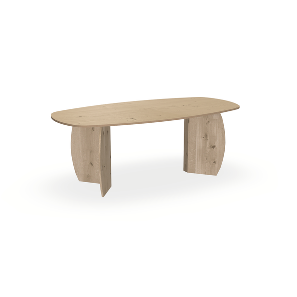 Eettafel Eiken Fineer Noesten Naturel - Ovaal Deens - Maan Buiten Eiken Naturel - {{ product.type }} - Kas20