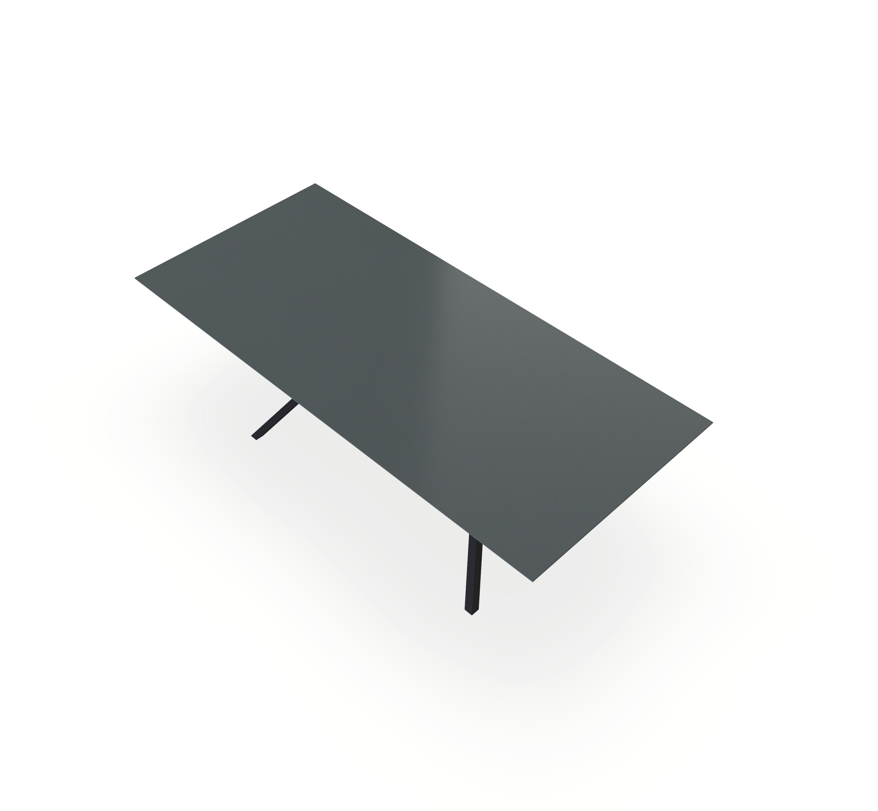 Fenix Verde Comodoro eettafel - recht radius met Facet - VV poot