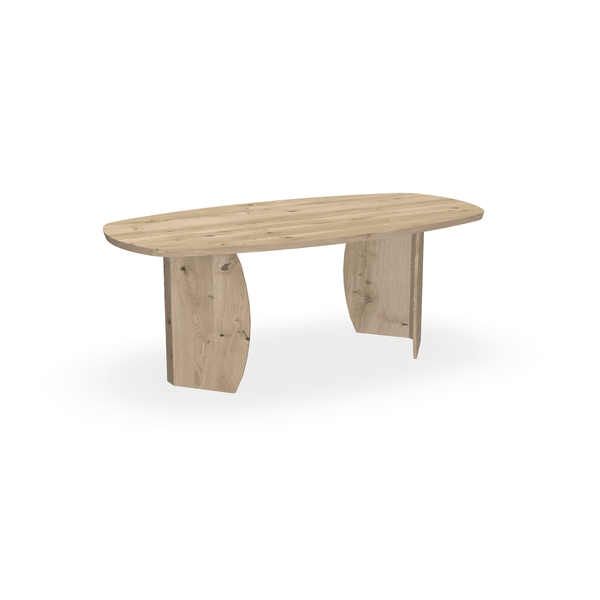 Eettafel Eiken Naturel - Ovaal Deens - Maan Binnen - {{ product.type }} - Kas20