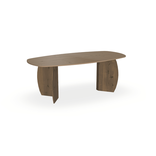 Eettafel Eiken Fineer Noesten Chocolate - Ovaal Deens - Maan Buiten Eiken Chocolate - {{ product.type }} - Kas20