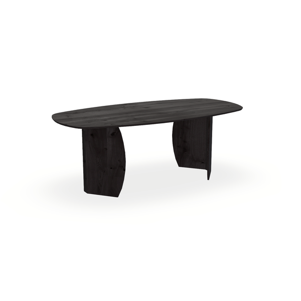 Eettafel Eiken Black Smoke In - Ovaal Deens - Maan Binnen - {{ product.type }} - Kas20