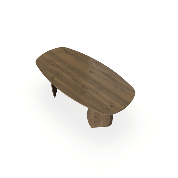 Eettafel Eiken Chocolate - Ovaal Deens - Maan Binnen - {{ product.type }} - Kas20