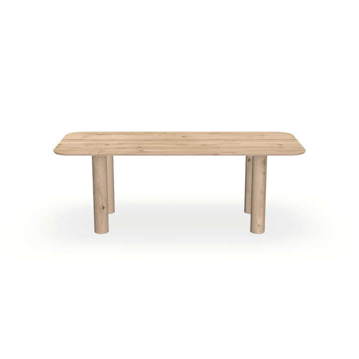 Eettafel Eiken Liqurien - Recht Radius - Columbus - {{ product.type }} - Kas20
