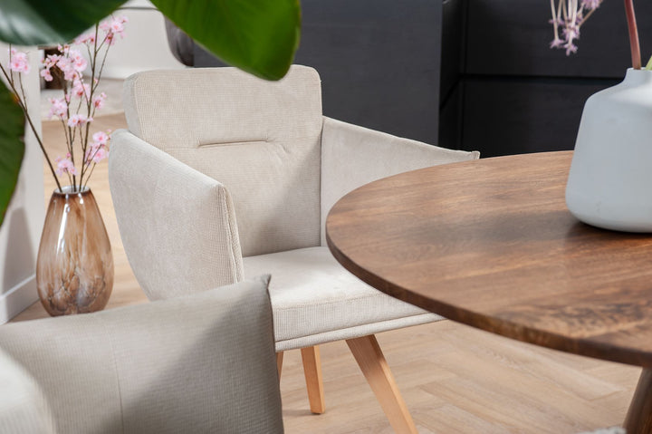 Eetkamerstoel Amsterdam - Boston Nature - Draaibaar onderstel - {{ product.type }} - Kas20