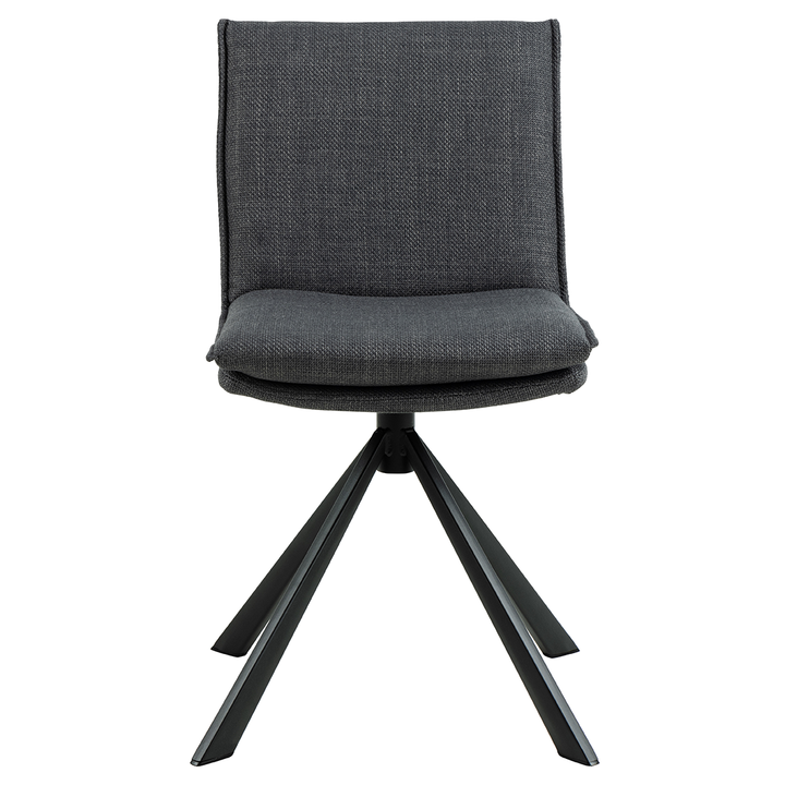 Eetkamerstoel Arthur - Basel Dark Grey - Draaibaar onderstel - {{ product.type }} - Kas20