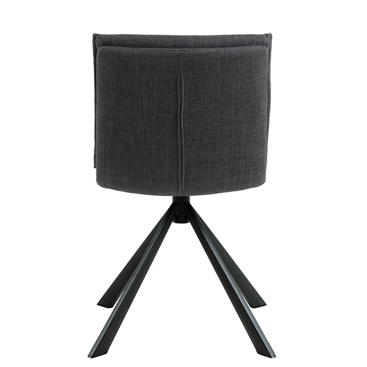Eetkamerstoel Arthur - Basel Dark Grey - Draaibaar onderstel - {{ product.type }} - Kas20