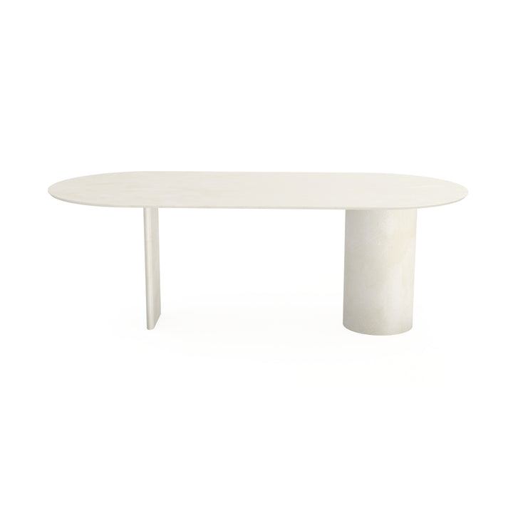 Beton eettafel creamy white - Plat ovaal - Columbus Mix creamy white - {{ product.type }} - Kas20