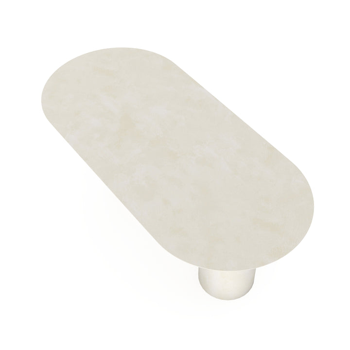 Beton eettafel creamy white - Plat ovaal - Columbus Mix creamy white - {{ product.type }} - Kas20