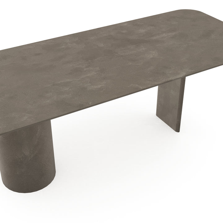 Beton eettafel Leather Taupe - Recht Radius - Columbus Mix leather taupe - {{ product.type }} - Kas20