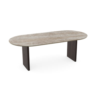 Keramiek eettafel Taj Mahal - Plat Ovaal - Flip Walnut brown 2x