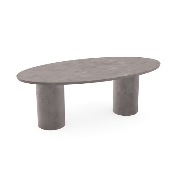 Beton eettafel Concrete Grey - Ovaal - columbus duo concrete grey