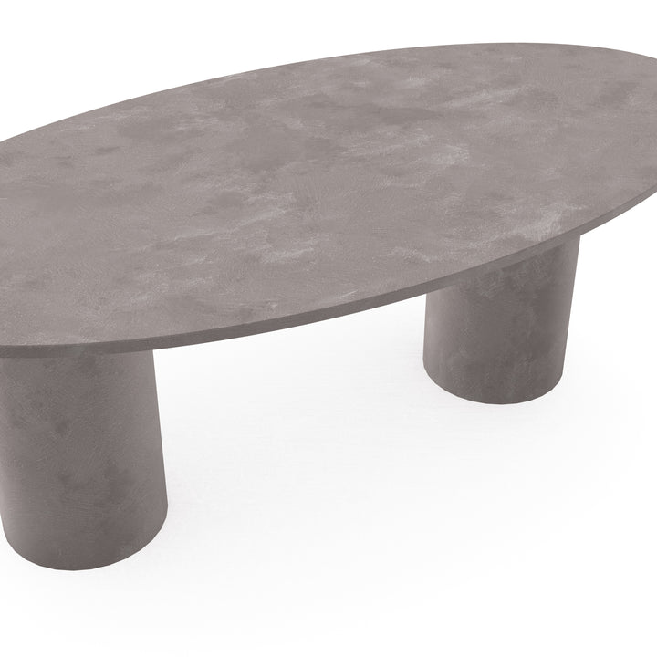 Beton eettafel Concrete Grey - Ovaal - columbus duo concrete grey - {{ product.type }} - Kas20