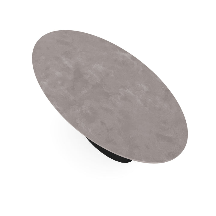 Beton eettafel Concrete grey - ovaal - Sjors zwart - {{ product.type }} - Kas20