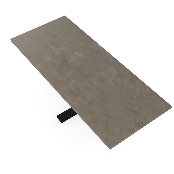 Beton eettafel Leather Taupe - Recht - Halve Plus Donkerbruin - {{ product.type }} - Kas20