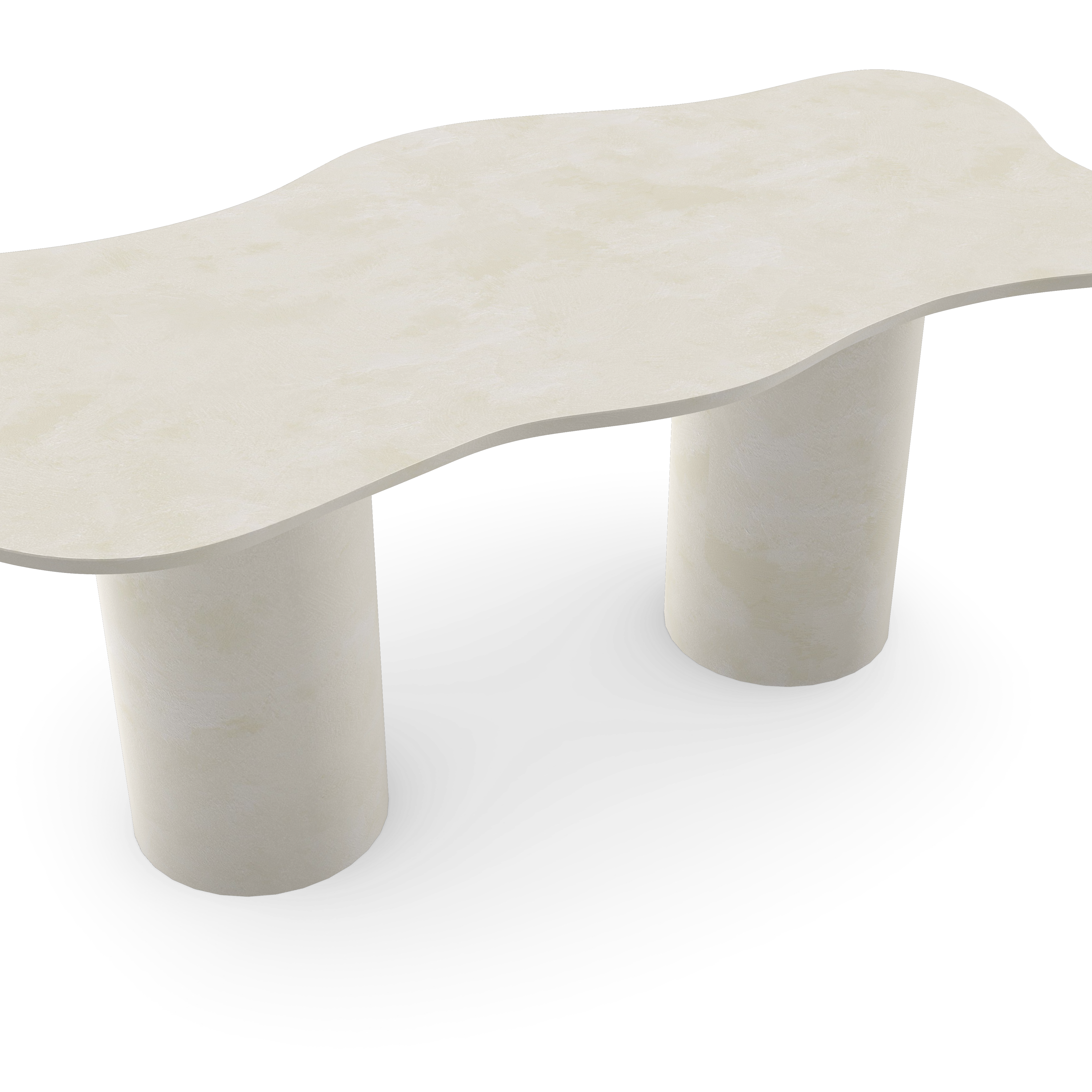 Beton eettafel beige - Wolk ovaal - Columbus duo