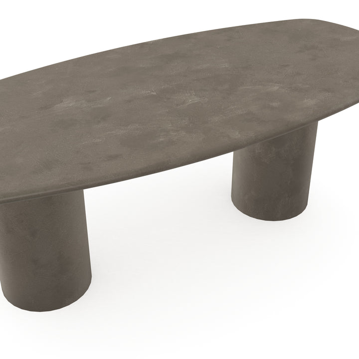Beton eettafel Leather taupe - Deens ovaal - Columbus duo leather taupe - {{ product.type }} - Kas20