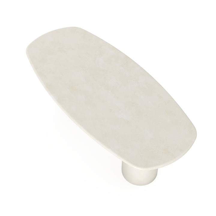 Beton eettafel creamy white - Deens ovaal - Columbus duo creamy white - {{ product.type }} - Kas20