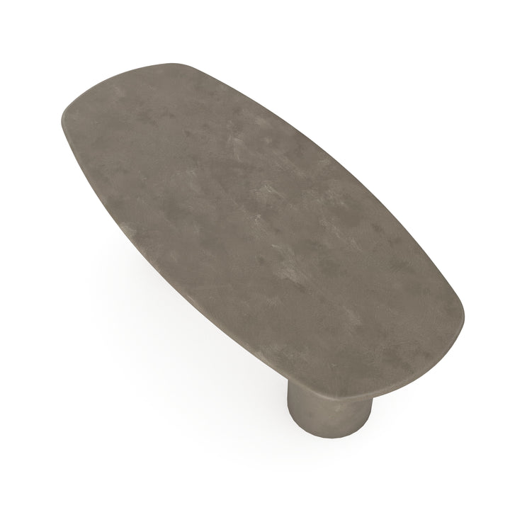 Beton eettafel Leather taupe - Deens ovaal - Columbus duo leather taupe - {{ product.type }} - Kas20