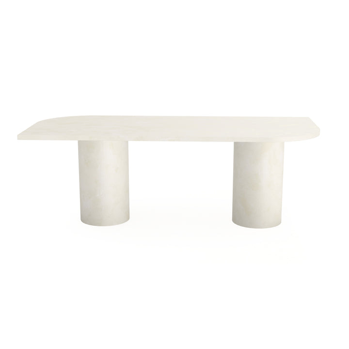 Beton eettafel creamy white - Punt Ovaal A - Columbus Duo creamy white - {{ product.type }} - Kas20