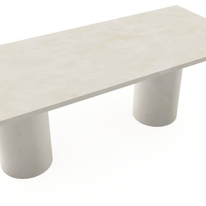 Beton eettafel creamy white - Punt Ovaal A - Columbus Duo creamy white - {{ product.type }} - Kas20