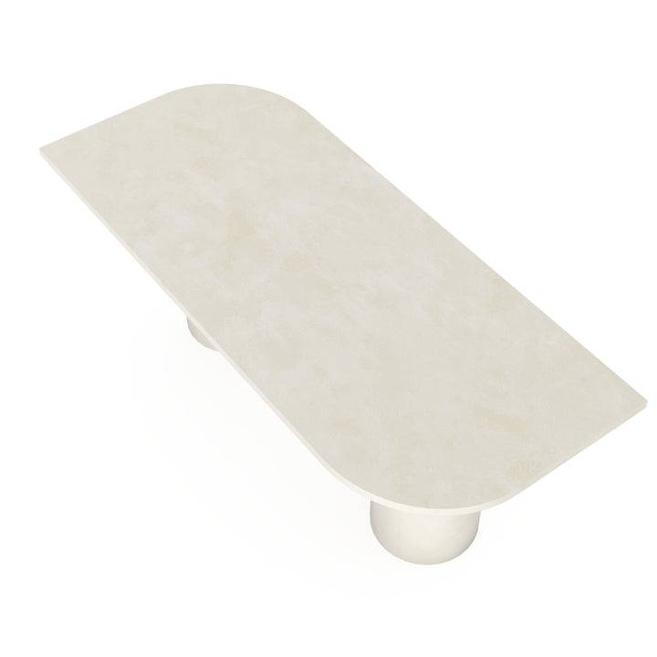 Beton eettafel creamy white - Punt Ovaal A - Columbus Duo creamy white - {{ product.type }} - Kas20