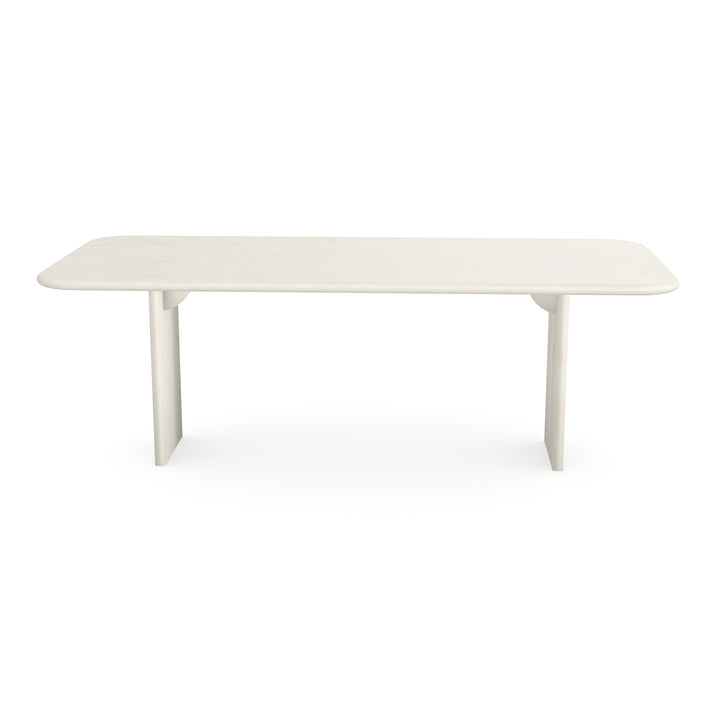 Beton eettafel creamy white - Recht radius - Blokpoot Creamy White - {{ product.type }} - Kas20