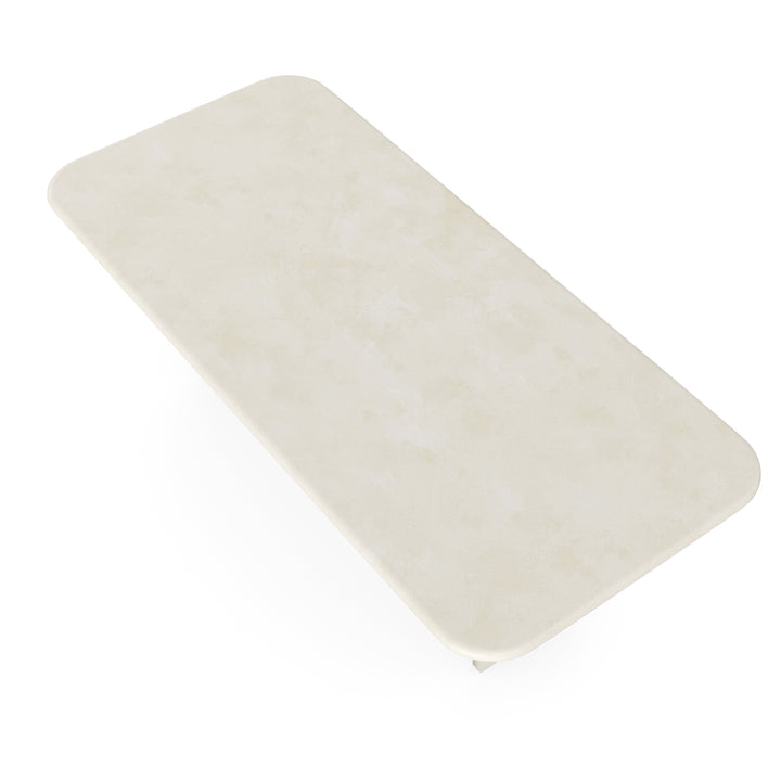 Beton eettafel creamy white - Recht radius - Blokpoot Creamy White - {{ product.type }} - Kas20